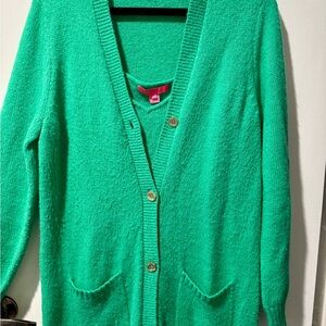 Lilly Pulitzer Green Knit Cardigan Sweater